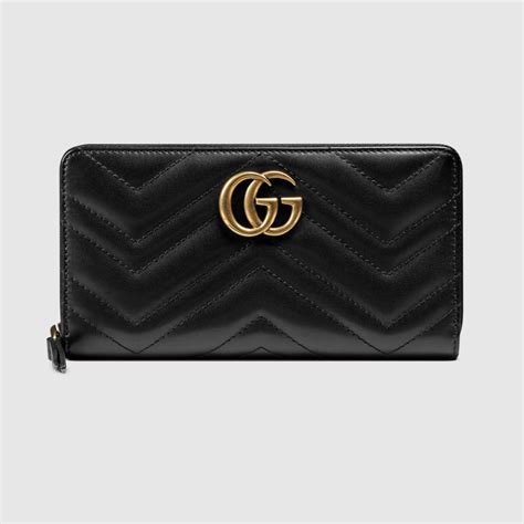 gucci zip wallet men's|gucci marmont zip around wallet.